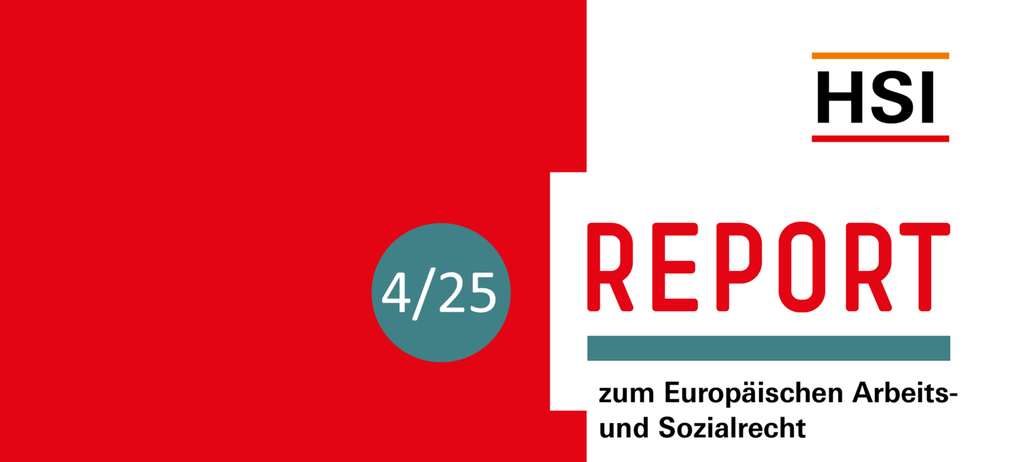 Cover vom HSI-Report in den Farben rot, türkis und weiß. Genannt ist der Name des Reports, die Ausgabe und das HSI-Logo ist zu sehen. Ausgabe 04-2025