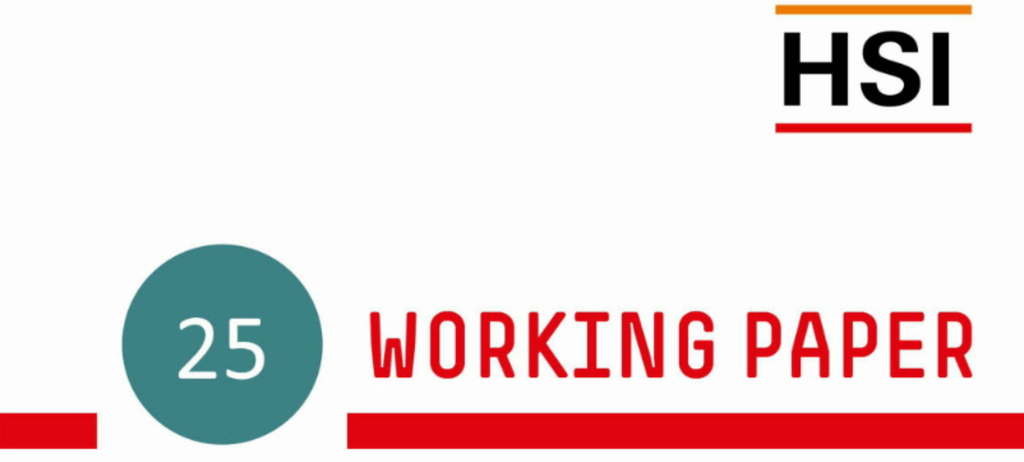Auszug vom Titelblatt des HSI-Working Paper Nr. 25.